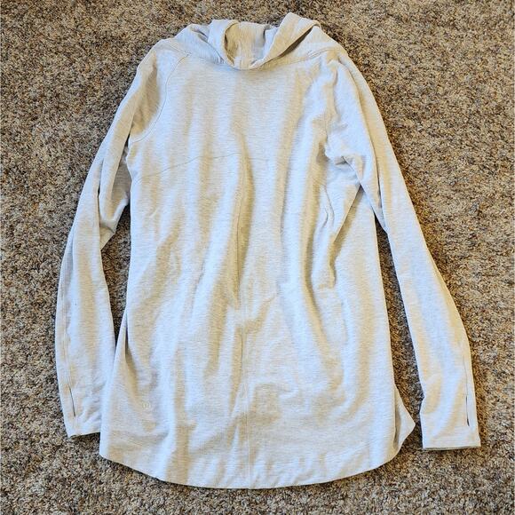 Cozy Chic Lululemon Coast Easy Wrap Asymmetrical Zip Hoodie Sz 2 Heathered Grey - Picture 2 of 10